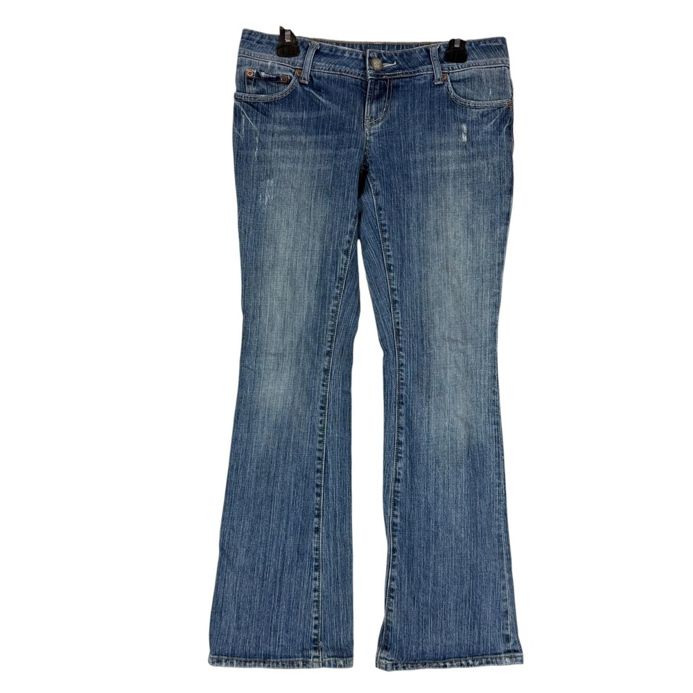 American Eagle Outfitters Jeans Womens 8 Blue AE Artist Bootcut Low Rise Stretch